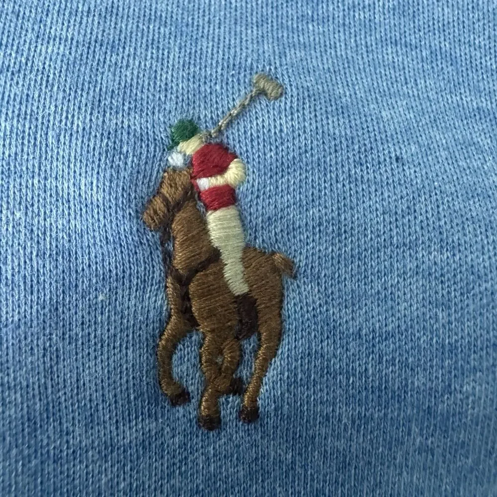 Polo Ralph Lauren Polo Shirt Men Large Blue Classic Fit Pony Logo Short Sleeve